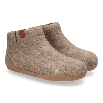 Mula Wollfilz-Pantoffel Marbled Brown