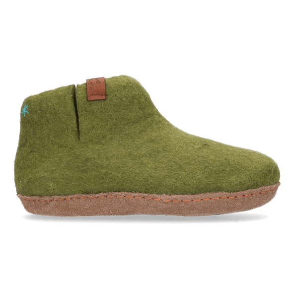 Mula Wollfilz-Hausschuhe Olive Green Mula Wollfilz-Pantoffel Olive Green
