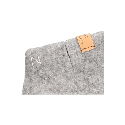 Luna Kids Wollfilz-Pantoffel Marbled Light Grey