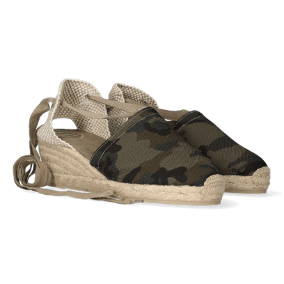 Valencia-CM Damen Espadrilles Caqui Camouflage