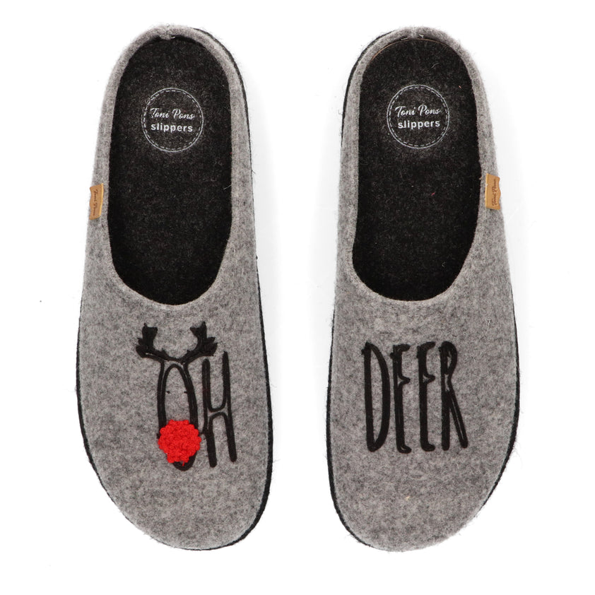 Nabor-ND Herren Hausschuhe Gris Deer