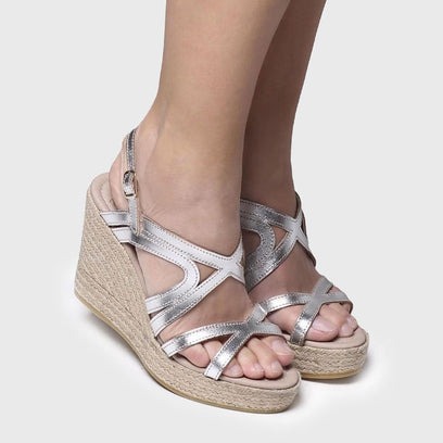 Olimpia Damen Espadrilles Plata