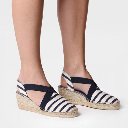 Tarbes Damen Espadrilles Cru/Mari