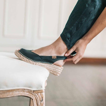 Bernia-P Damen Espadrilles Negre