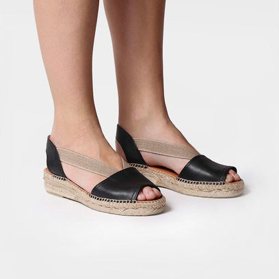 Etna Damen Espadrilles Negre