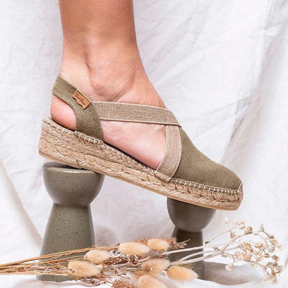 De Verdi-V Damen Espadrilles Caqui