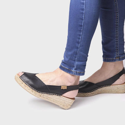 Bernia-P Damen Espadrilles Negre