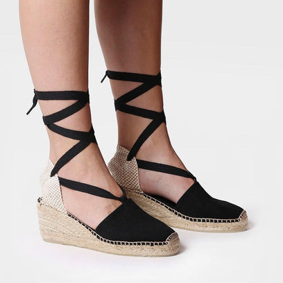 Valencia Damen Espadrilles Negre