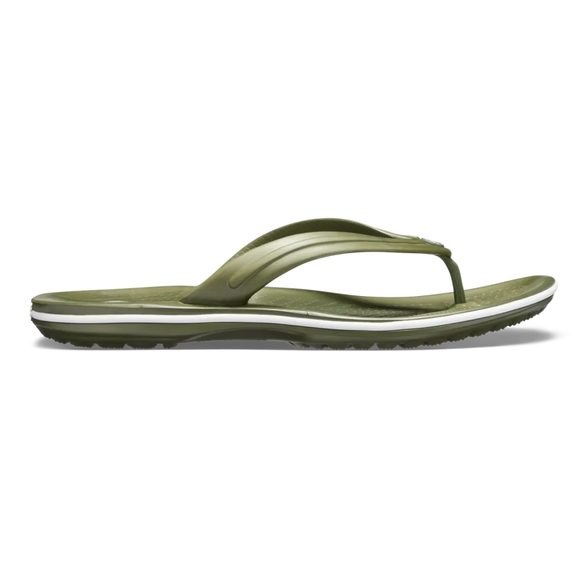 Crocband Flip Zehentrenner Army Green/White