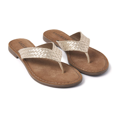 Cara Damen Zehentrenner Gold