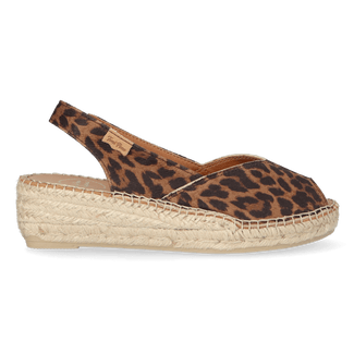 Bernia-P Damen Leder-Espadrilles Leo