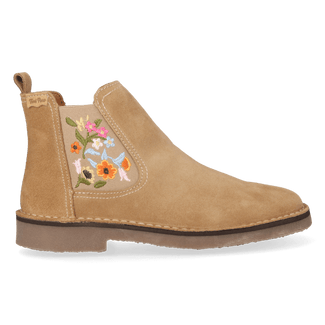 Bisbal Damen Wildleder-Chelsea Boots Beige