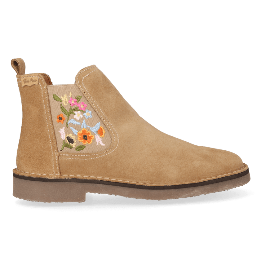 Bisbal Damen Wildleder-Chelsea Boots Beige