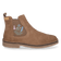 Bisbal Damen Wildleder-Chelsea Boots Taupe
