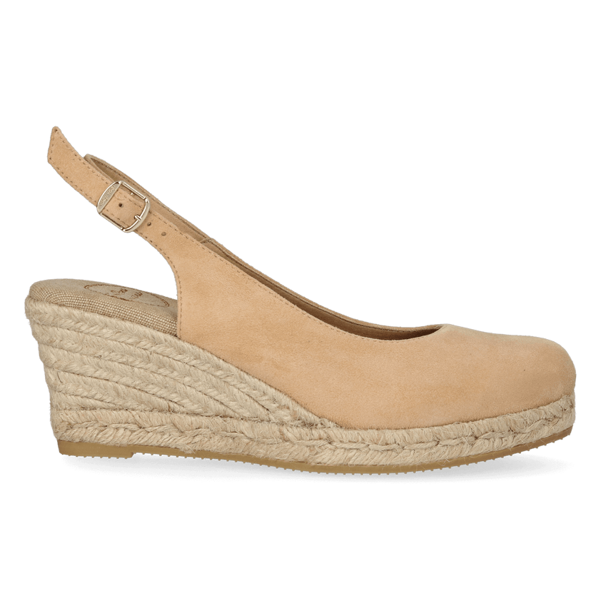 Bremen-5A Damen Espadrilles Beige