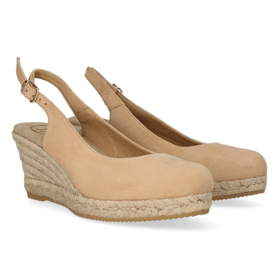 Bremen-5A Damen Espadrilles Beige