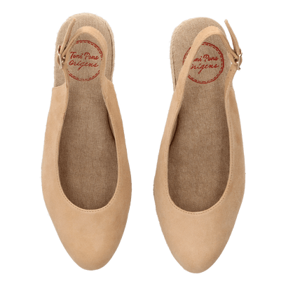 Bremen-5A Damen Espadrilles Beige