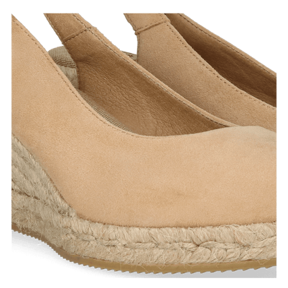 Bremen-5A Damen Espadrilles Beige