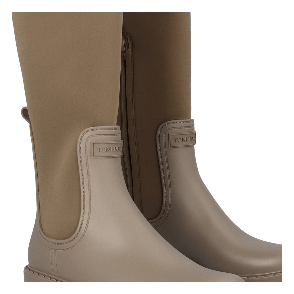 Cardiff Damen Regenstiefel Taupe