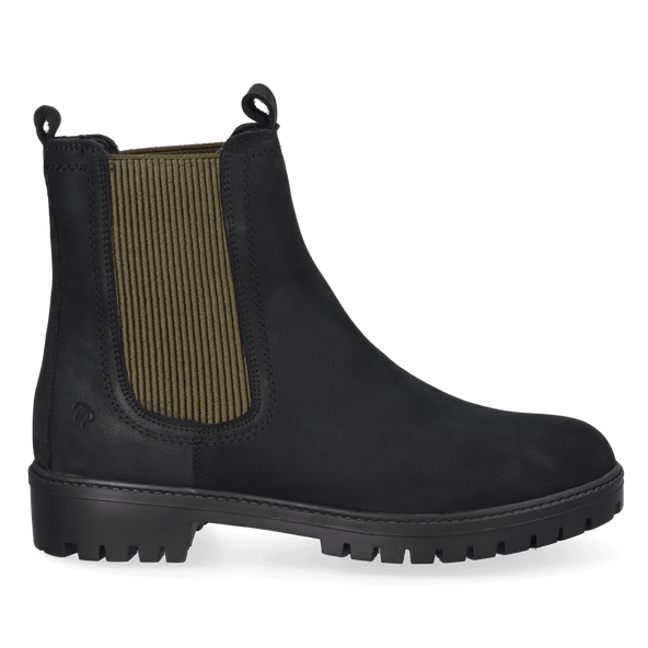 Carla-NC Damen Leder-Chelsea Boots Negre