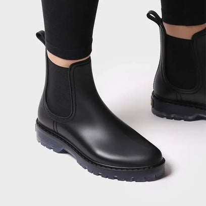 Coney Damen Regenstiefel Negre