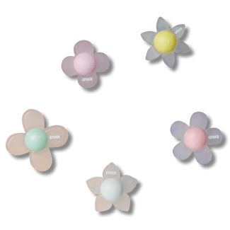 Iridescent Flowers Jibbitz 5-Pack