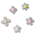 Iridescent Flowers Jibbitz 5-Pack