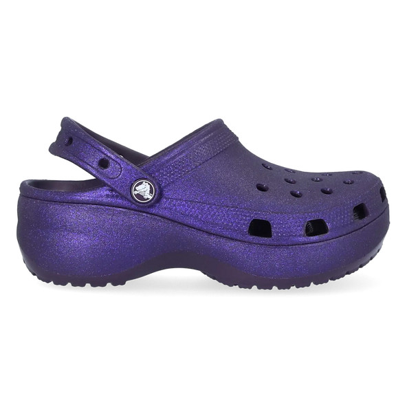 Classic Platform Glitter Clogs Dark Iris