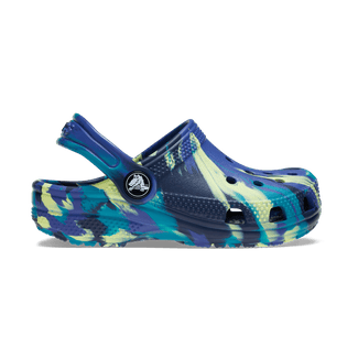 Classic Marbled Clogs Kids Navy/Turbo Teal