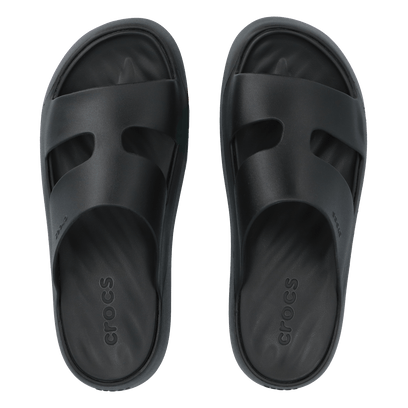 Getaway Platform H-Strap Pantoletten Black