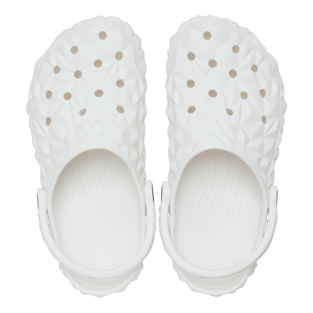 Classic Geometric Clogs White