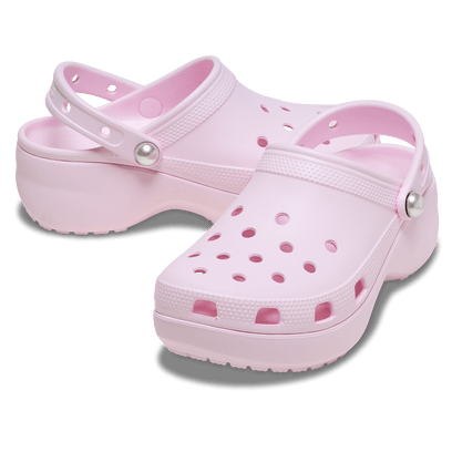 Classic Platform Pearl Clogs Pink Milk