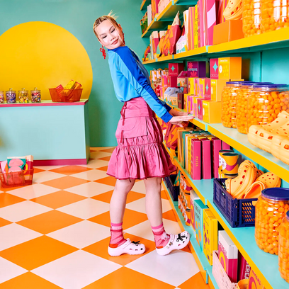 Classic Platform Pearl Clogs Pink Milk