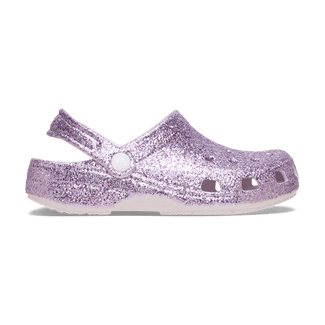 Classic Chunky Glitter Clogs Kids Grape Ice
