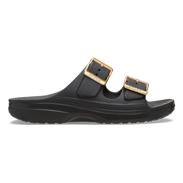 Saturday Metallic Buckle Sandal Damen Pantoletten Black