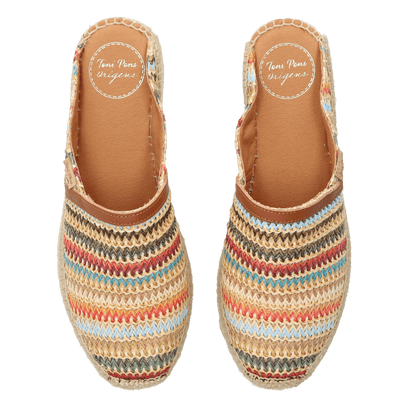 Denise-NM Damen Espadrilles Raffia Multi