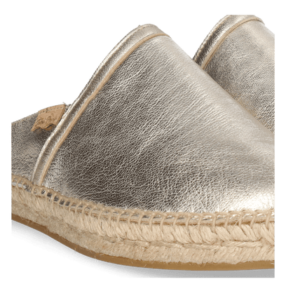 Denise-P Damen Leder-Espadrilles Plati