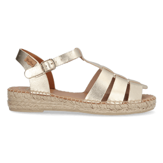 Emma Damen Leder-Espadrilles Plati