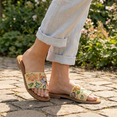 Evita Damen Pantoletten Multi