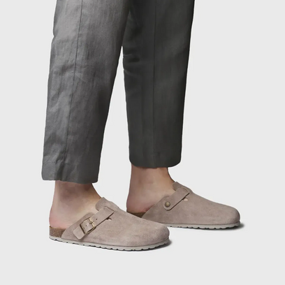 Gregor-QT Herren Wildleder-Clogs Gris