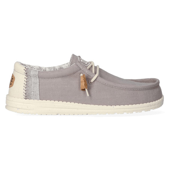 Wally Linen Natural Herren Halbschuhe Grey