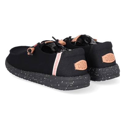 Wendy Washed Canvas Dames Halbschuhe Black