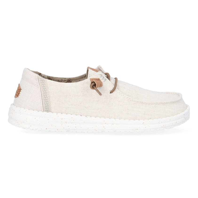 Wendy Washed Canvas Dames Halbschuhe Cream