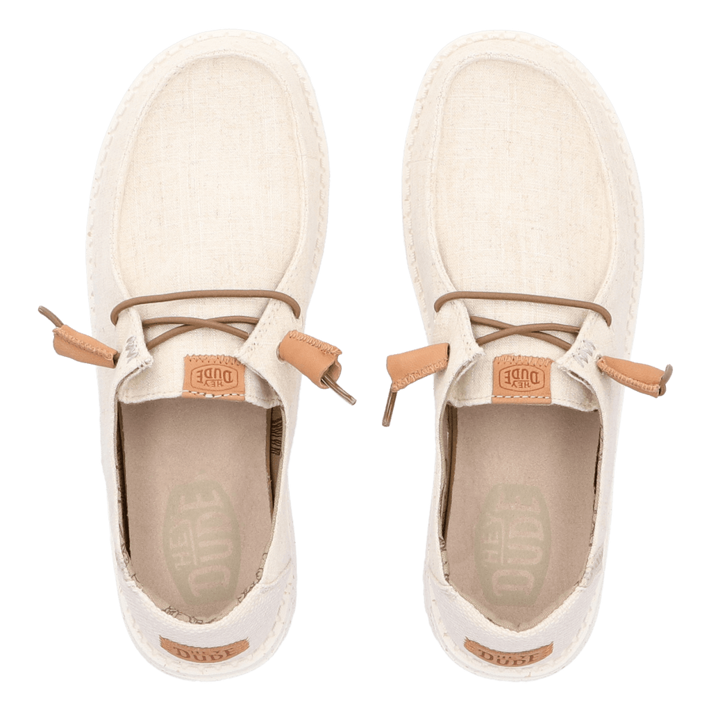 Wendy Washed Canvas Dames Halbschuhe Cream