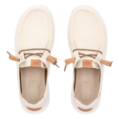 Wendy Washed Canvas Dames Halbschuhe Cream