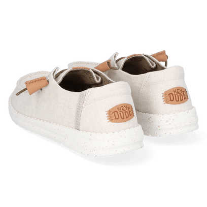 Wendy Washed Canvas Dames Halbschuhe Cream