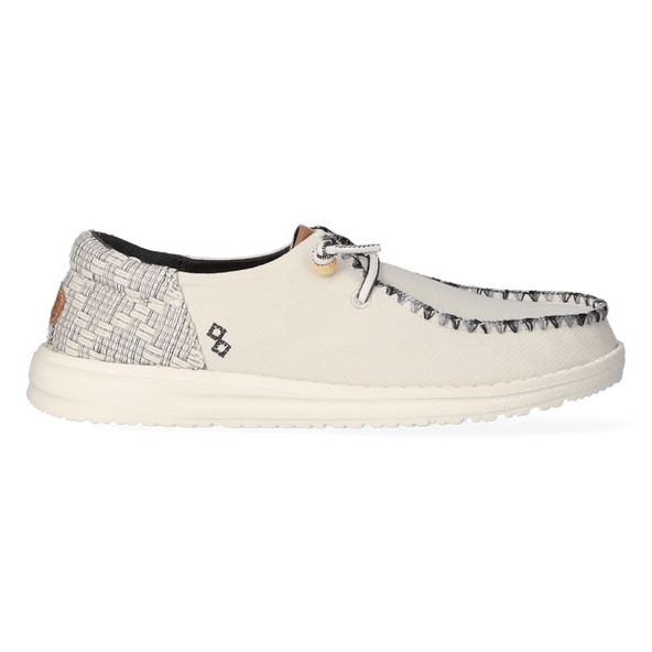 Wendy Funk Jacquard Damen Halbschuhe White