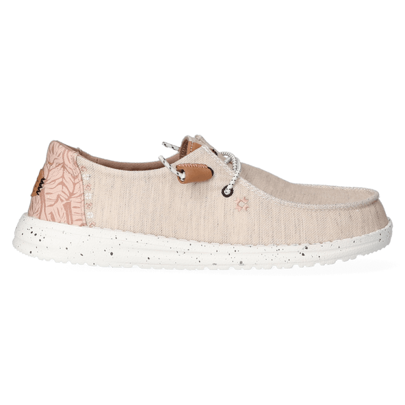 Wendy Heathered Slub Tropical Damen Halbschuhe White