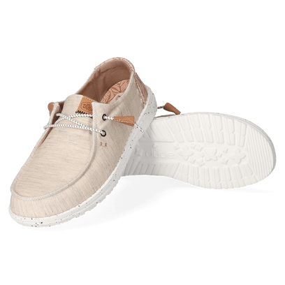 Wendy Heathered Slub Tropical Damen Halbschuhe White