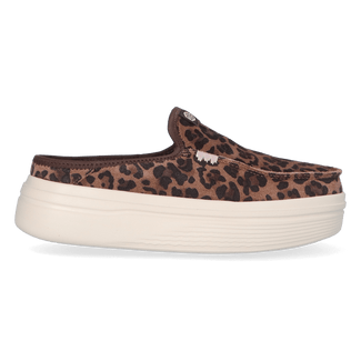 Austin Lift Classic Damen Wildleder-Halbschuhe Brown Leopard
